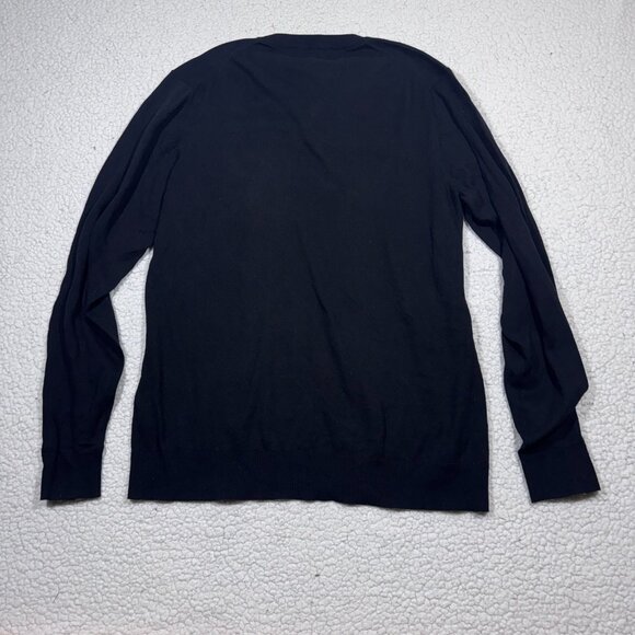 Old Navy Black Cotton V-Neck Pullover Sweater Men's sz XL Preppy NEW - Picture 3 of 5